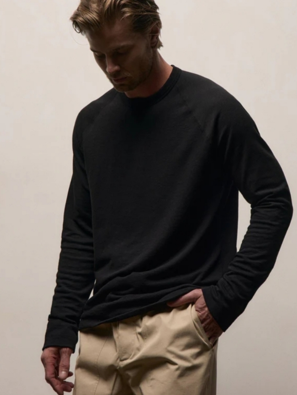 James Perse Vintage French Terry Sweatshirt Size 2 MEDUIM